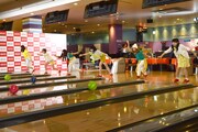 ボウリングチャレンジの様子。