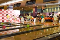 ボウリングチャレンジの様子。