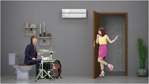 「月のウィンク」完成形ミュージックビデオのワンシーン。