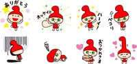 4月8日より無料配信されるちゅるりんのLINEスタンプ。