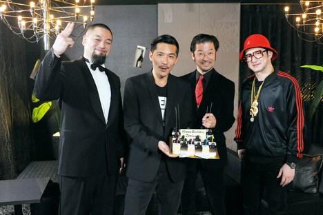 左からUZI、Zeebra、浅野忠信、中村獅童。 (c)テレビ朝日