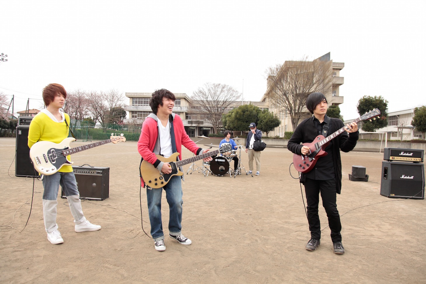 「ランアンドラン」MVのメイキング写真。