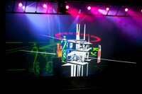 2016年3月に行われた「VRDG+H」でのDAIMAOU × wk[es]のパフォーマンスの様子。（写真提供：HIP LAND MUSIC）