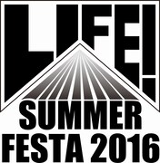 「『LIFE!~人生に捧げるコント~』SUMMER FESTA 2016」ロゴ