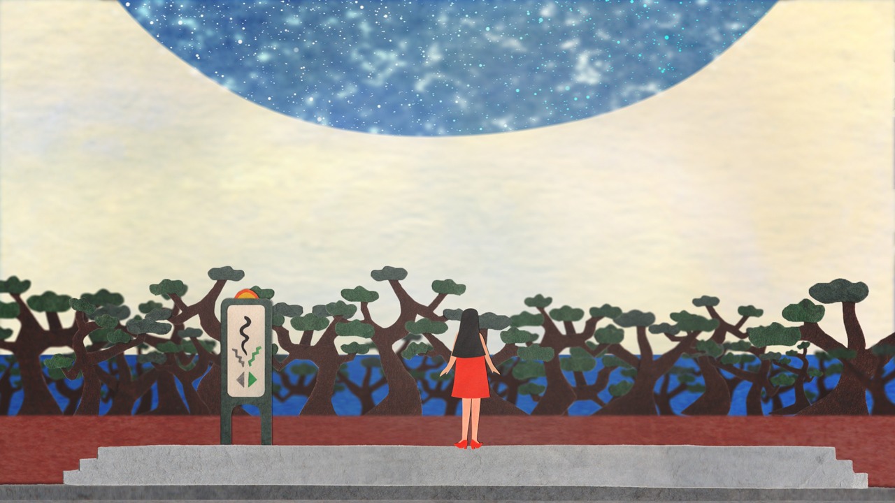 宇多田ヒカル「花束を君に」MVのワンシーン。