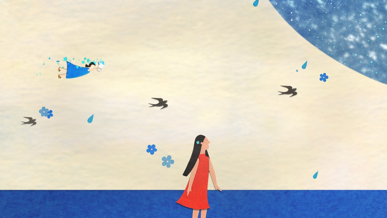 宇多田ヒカル「花束を君に」MVのワンシーン。