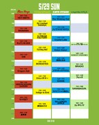 「VIVA LA ROCK 2016」5月29日公演のタイムテーブル。
