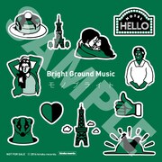 モノブライト「Bright Ground Music」の購入者に配布されるステッカーのサンプル。