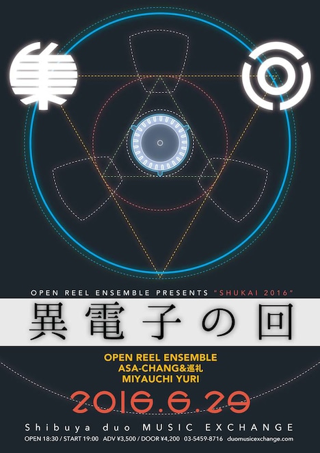 「Open Reel Ensemble Presents “集回2016”～異電子の回～」フライヤー