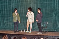 左から蓮沼執太、U-zhaan、企画・プロデューサーの坂本雅司氏。