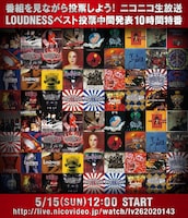 LOUDNESSニコ生特番の告知ビジュアル。