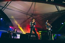 RHYMESTERとさかいゆう。（Photo by cherry chill will)