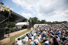 高田漣のライブの様子。