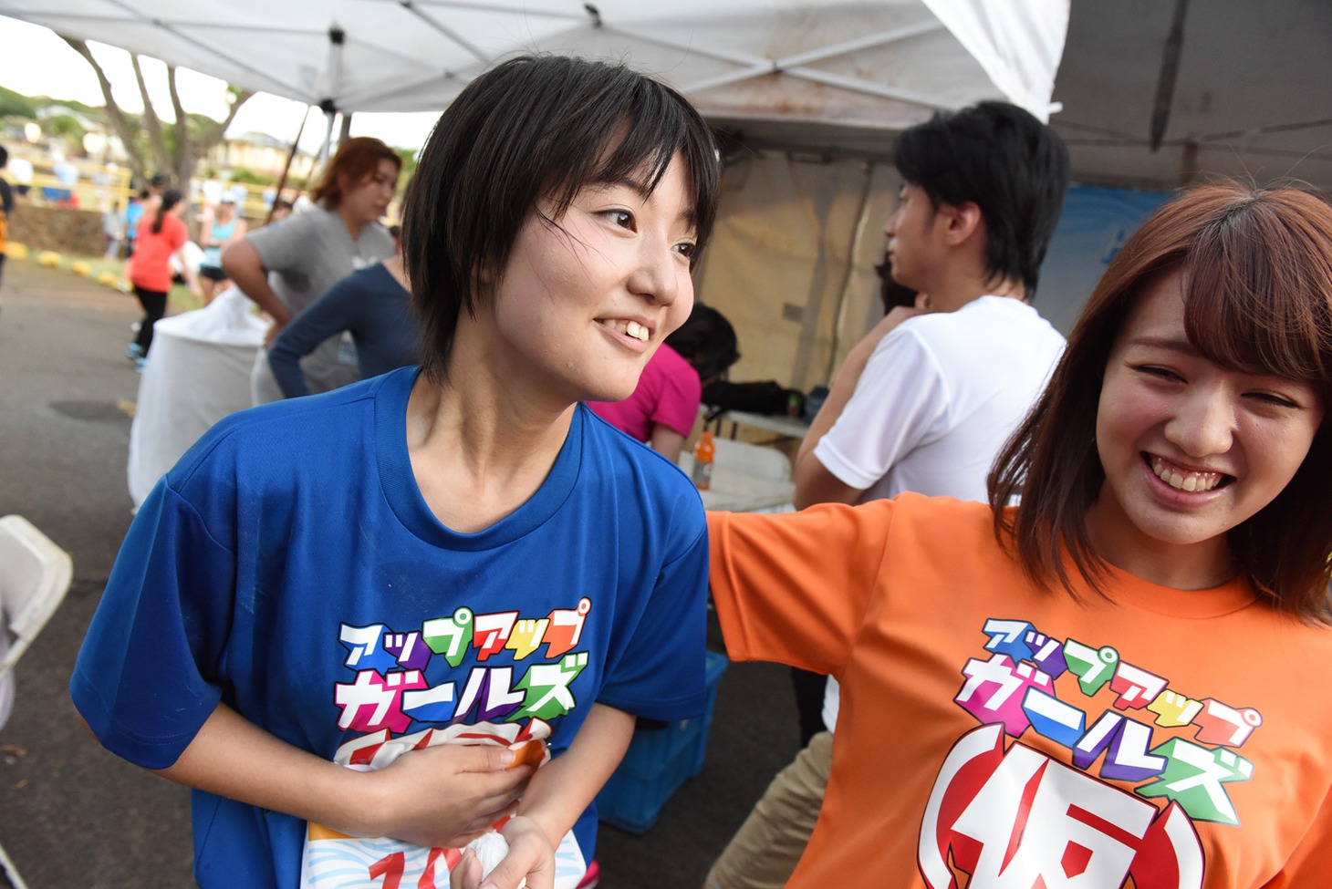 タスキを渡した直後の新井愛瞳。