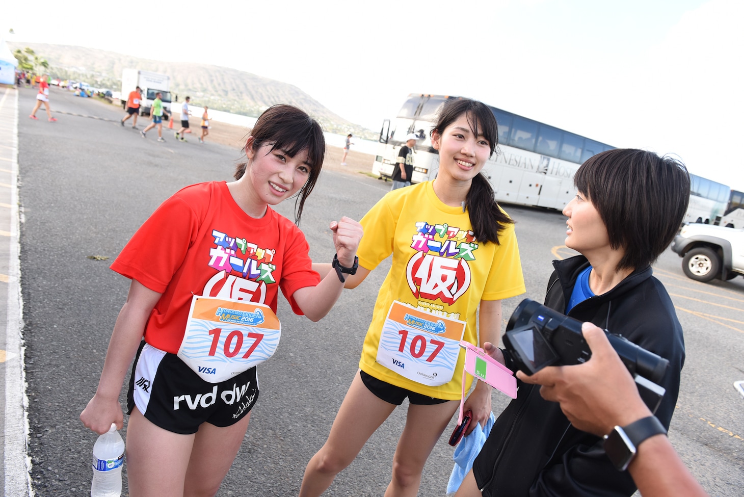タスキを渡した直後の仙石みなみ。