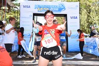 ゴールした直後の仙石みなみ。