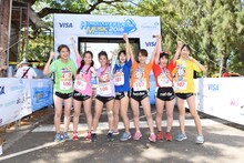 ゴールした直後のアップアップガールズ（仮）。