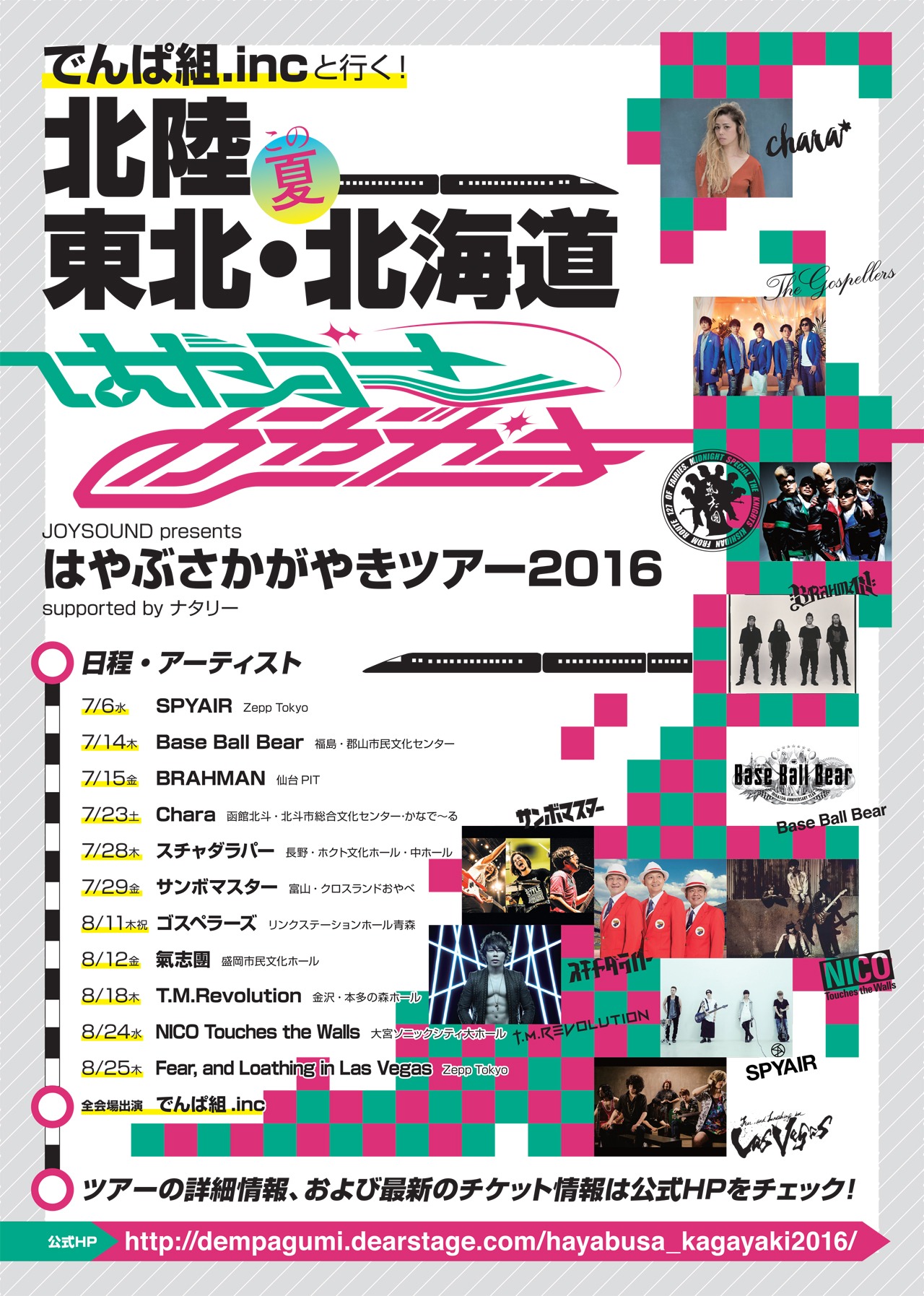 「はやぶさかがやきツアー2016」フライヤー画像