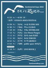 Sentimental boys「"カモメと逃避行" TOUR」フライヤー