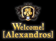 「Welcome![Alexandros]」ロゴ