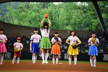 エビ中唯一の始球式経験者にして唯一のサウスポー、廣田あいか投手のピッチング。