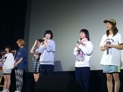 映画「リリカルスクールの未知との遭遇」公開初日舞台挨拶の様子。