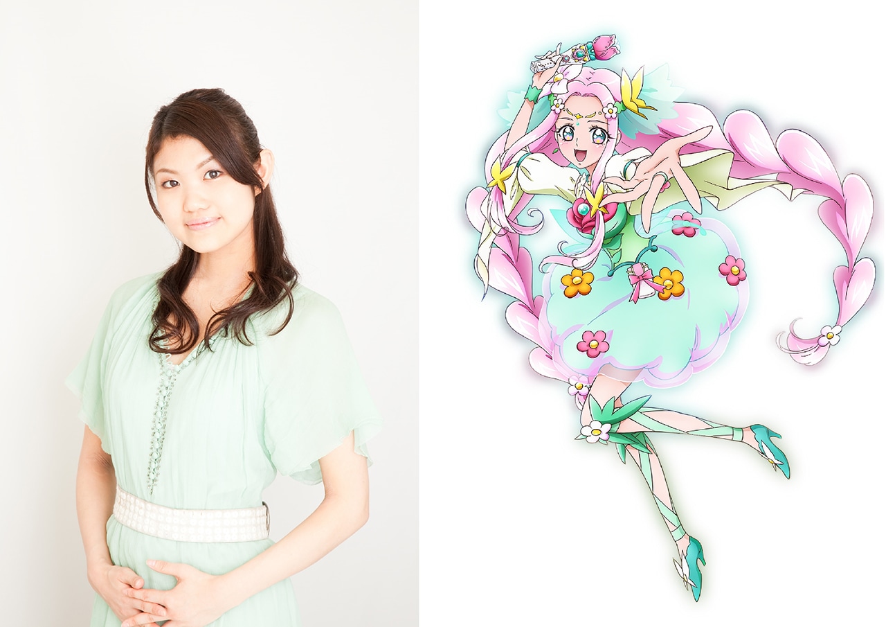 左から早見沙織、早見が声を担当するキュアフェリーチェ。 (c) ABC・東映アニメーション