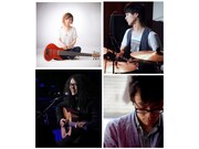 明日あいましょう。上段左から時計回りに岩永真奈（B）、橋本大輝（Dr）、半田彬倫（Key）、藤木直史（Vo, G）。