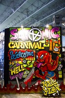 KISHI KOUJIによるライブペインティング作品。（撮影：瀧本”JON…”行秀）