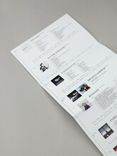 BOOM BOOM SATELLITES「LAY YOUR HANDS ON ME」初回限定盤に封入されるポスター型ディスコグラフィ。