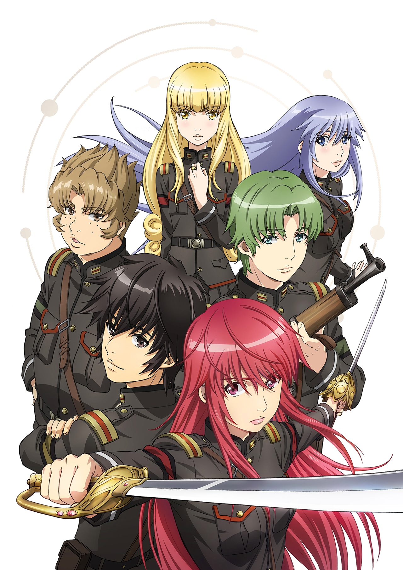 テレビアニメ「ねじ巻き精霊戦記 天鏡のアルデラミン」キービジュアル ©2015 宇野朴人 / ＫＡＤＯＫＡＷＡ アスキー・メディアワークス刊 / 「天鏡のアルデラミン」製作委員会