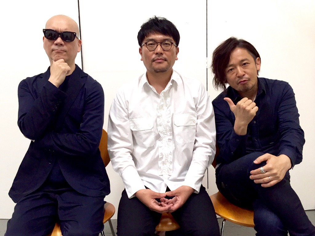 左から宇多丸（RHYMESTER）、堀込高樹（KIRINJI）、Mummy-D（RHYMESTER）。