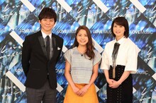 左から渡部建（アンジャッシュ）、高梨沙羅、森高千里。 (c)フジテレビ