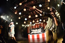 サイプレス上野とロベルト吉野とNORIKIYO。（撮影：高田梓）