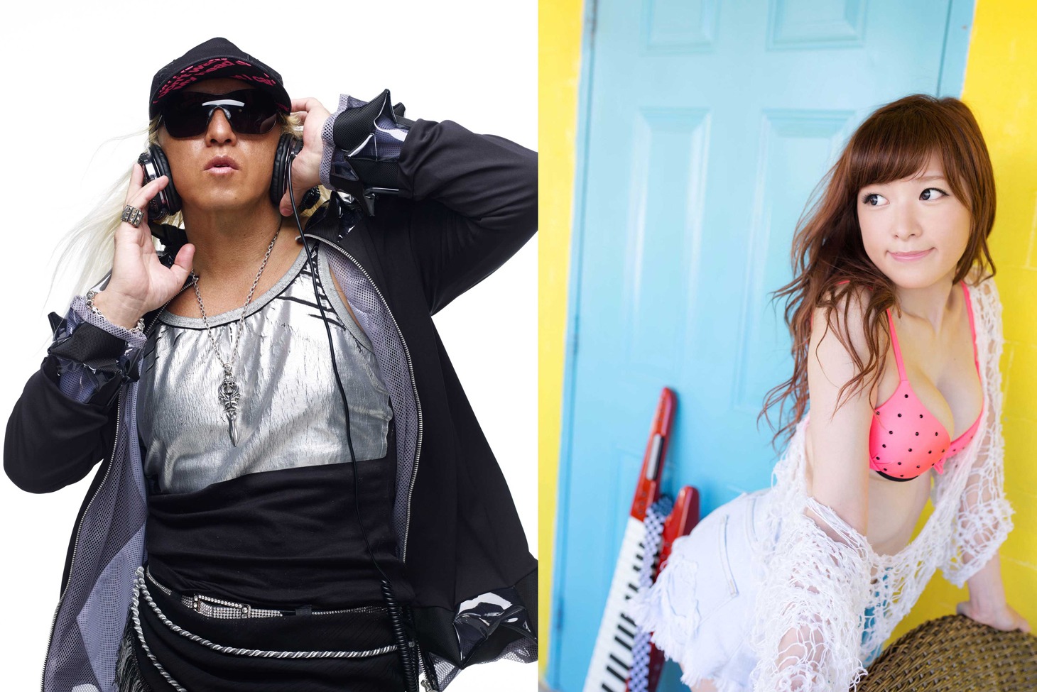 左からDJ KOO（TRF）、高木里代子。