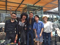 左から沖野修也、佐藤タイジ、中田亮、奥田愛基、玉井夕海。