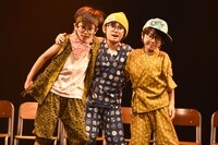 左から清水在、佐藤大志、りきまる（スタメンKiDS）。