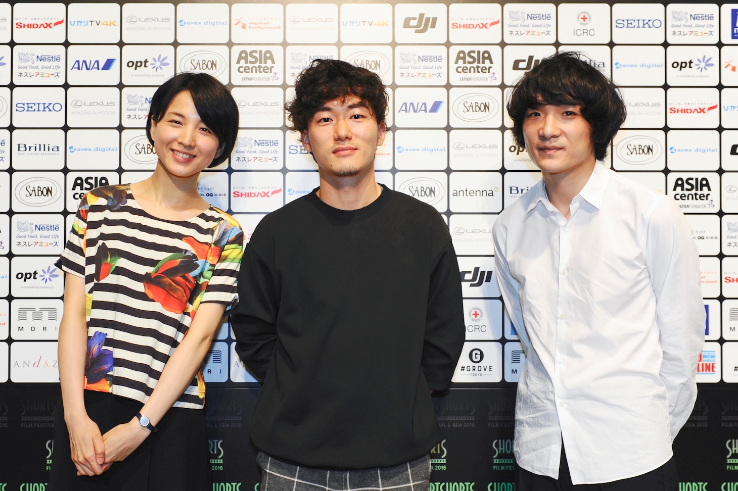 左から、「花瓶に花」に出演した女優の早織、松居大悟、石崎ひゅーい。（Photo by Kayoko Yamamoto）