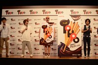 「ロッテ トッポ リニューアル記念 グドモ新曲発表＆学生応援イベント」の様子。