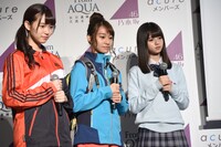 左から中元日芽香、桜井玲香、齋藤飛鳥。