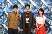 左より渡部建、佐藤隆太、森高千里。 (c)フジテレビ
