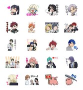 「ACTORS」LINEスタンプのサンプル画像。