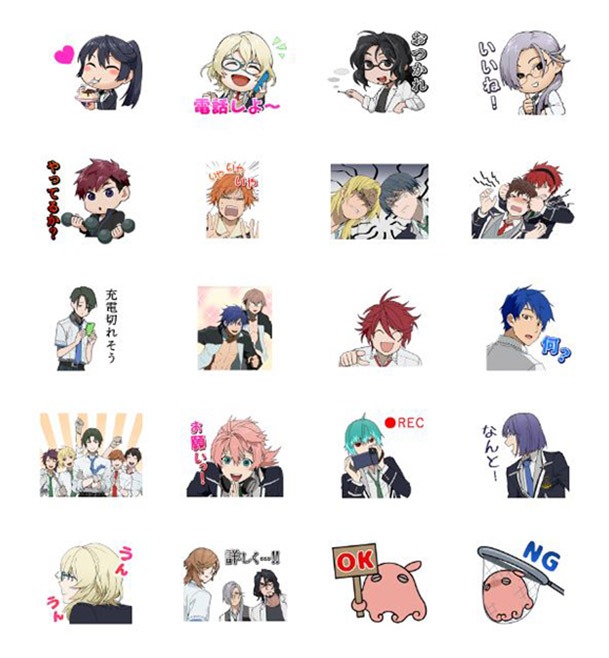 「ACTORS」LINEスタンプのサンプル画像。