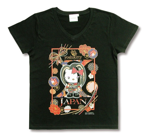 「yoshikitty YOSHIKIMONO」VネックTシャツ