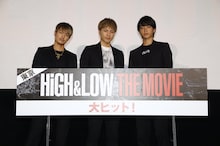 左から今市隆二、登坂広臣、佐藤寛太。