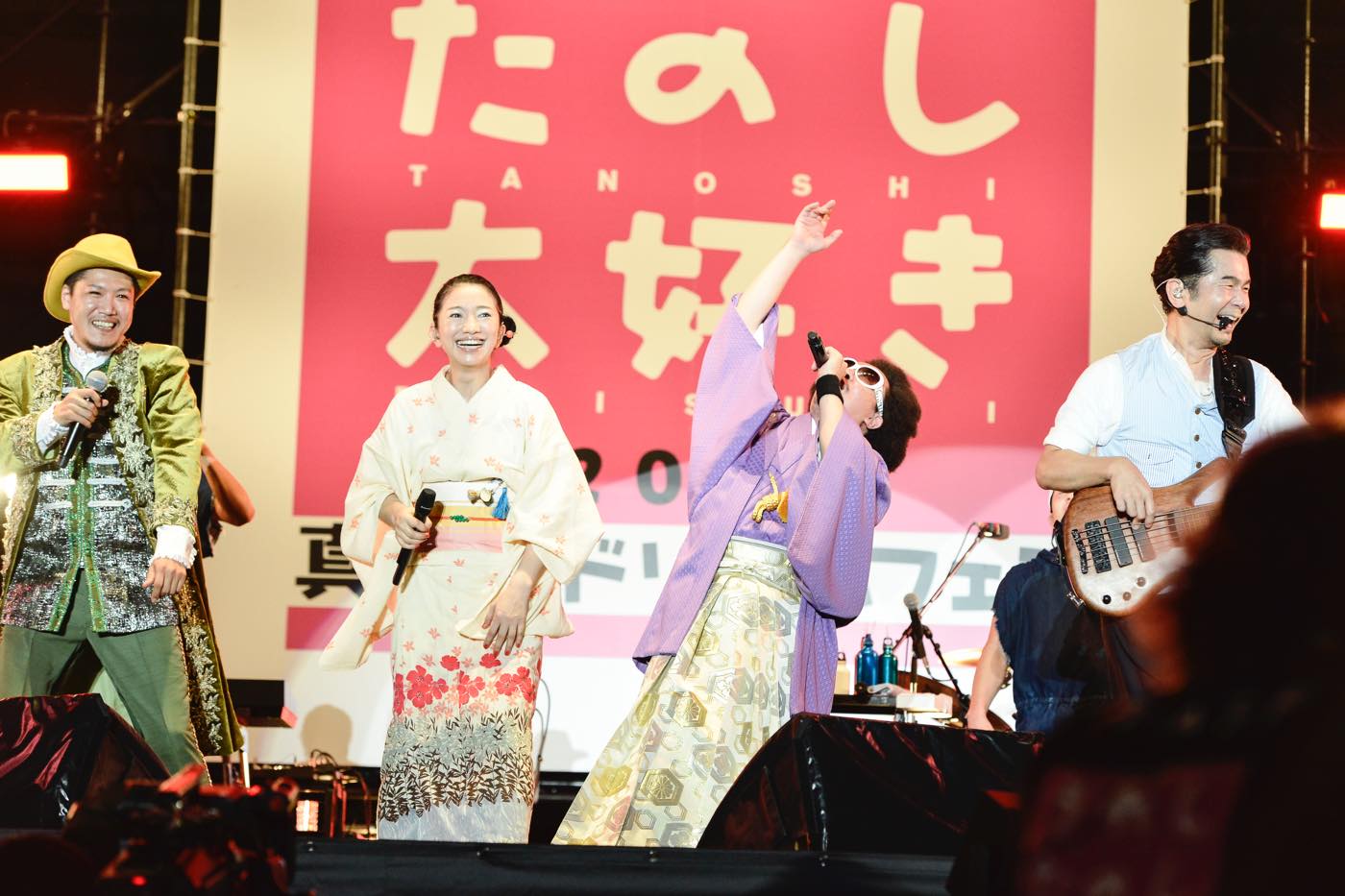 左から渡和久、吉田美和、レキシ、中村正人。  （撮影：植松千波、橋本塁［SOUND SHOOTER］）