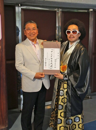 鯖江市長・牧野百男氏と池田貴史。