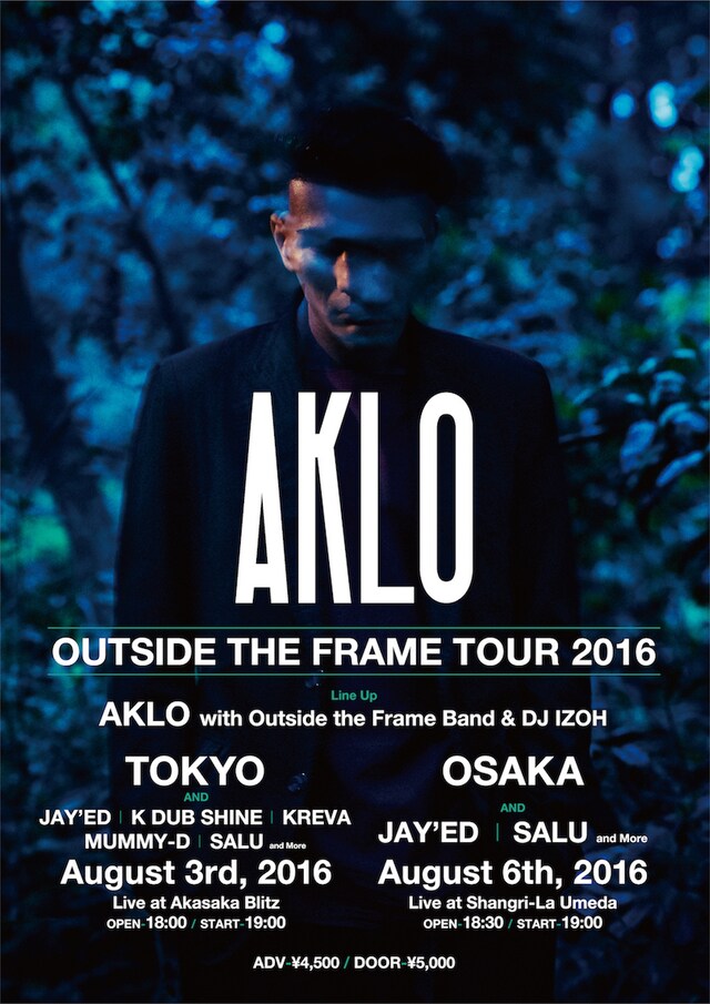 「AKLO『Outside the Frame Tour』」フライヤー