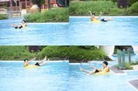 ユースケ（超特急）によるMCパート収録の様子。