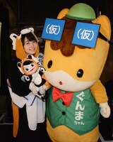 あらいぐんまちゃん。（左）とぐんまちゃん（右）。